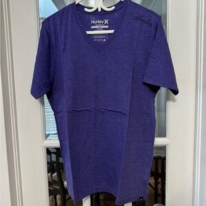 Hurley Heathered Purple V-Neck Tee